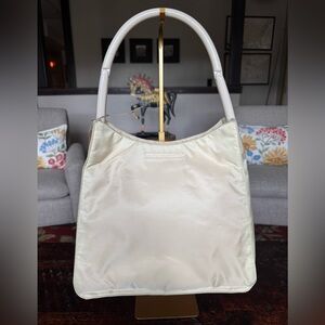 Prada Nylon Cream Shoulder Bag with original COA